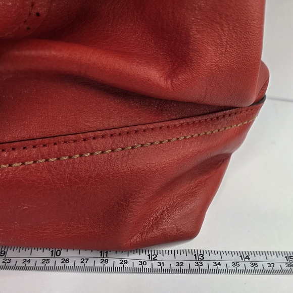 Coach Red Leather Tote Bag - Picture 13 of 13